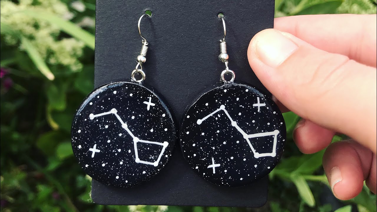 Making earrings from air dry clay - DIY clay jewelry