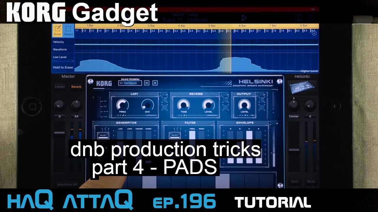 KORG Gadget dnb Production Tricks │Part 4 PADS - haQ attaQ 196