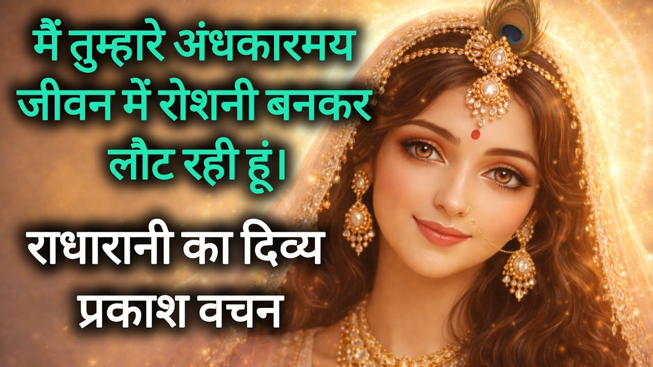 मैं तुम्हारे अंधकारमय जीवन में रोशनी बनकर लौट रही हूँ” | राधारानी का अत्यंत दिव्य संदेश | #RadhaRani