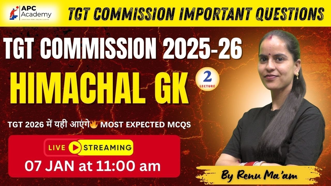 TGT || HP GK || P - 2 Most Important Questions + PYQ #hptgt2025 #apcacademy #hprca