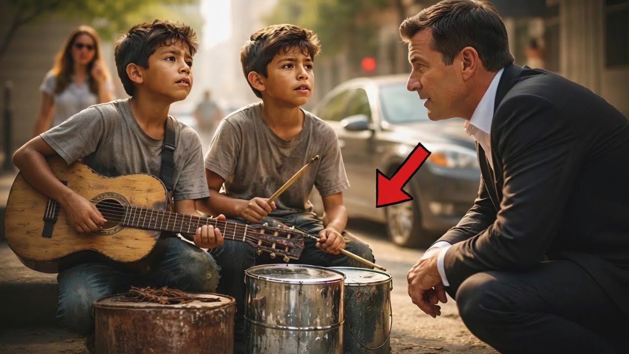 MILLONARIO DESCUBRE A GEMELOS TOCANDO MÚSICA CON BASURA Y SU REACCIÓN TE HARÁ LLORAR