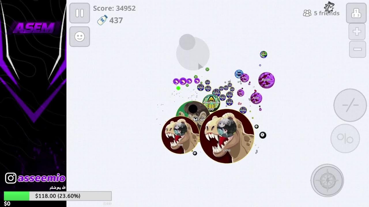 حيااااكم بث عاصم اقاريو و رمضان كريم    live Aseem agar.io welcome all😍😍