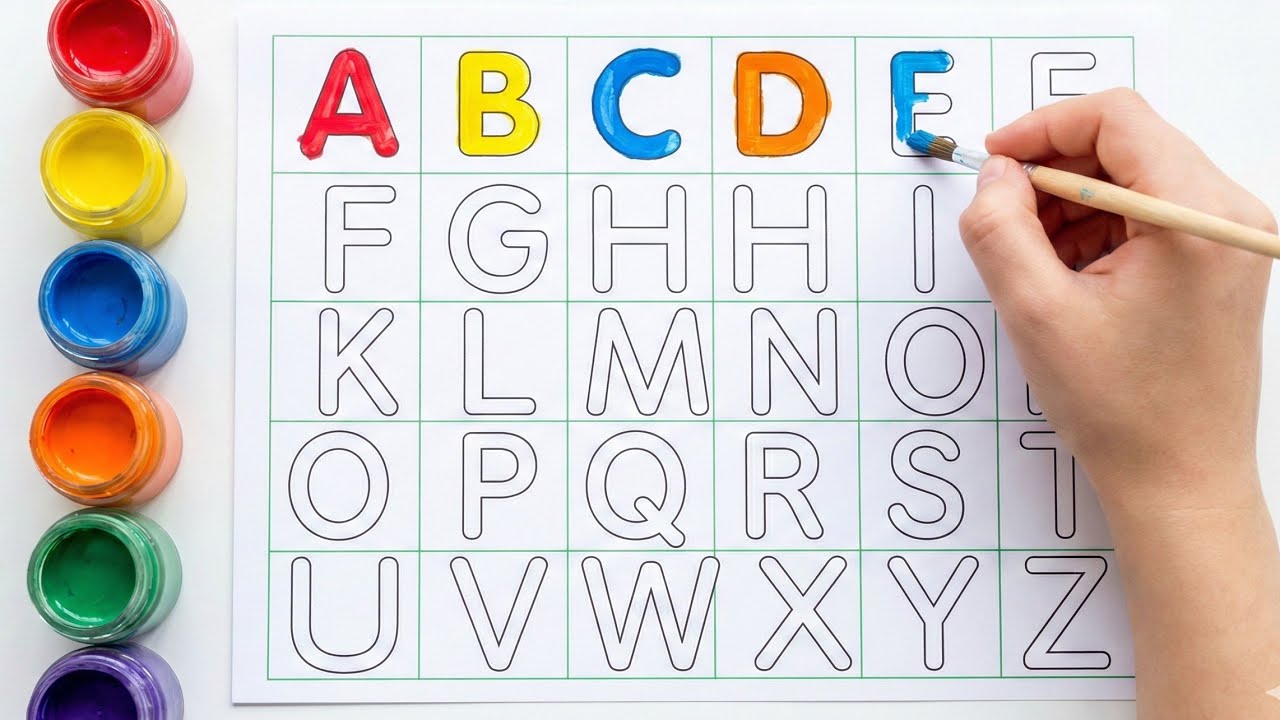 Alphabet, ABC song, ABCD, A to Z, Kids rhymes, Collection for Writing along Dotted line for toddlers