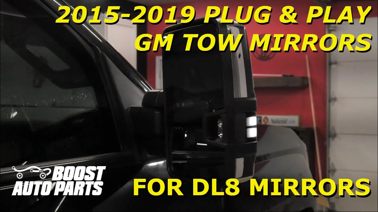 GM Small Mirror (DL8) to Tow Mirror Plug And Play Wiring Upgrade (2015 - 2019 Silverado Sierra)