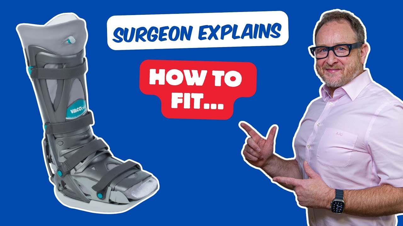 How to use a VacoPED walker boot to treat a Ruptured Achilles Tendon