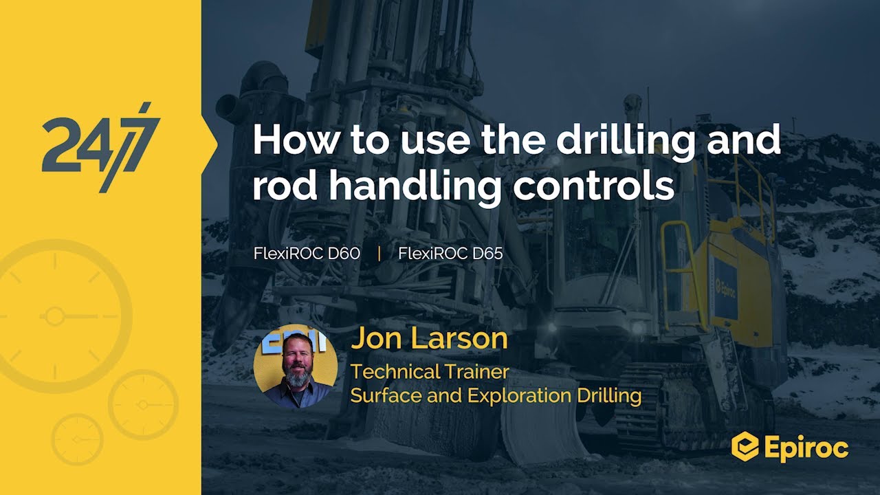 How to use drilling and rod handling controls | FlexiROC D60 | FlexiROC D65