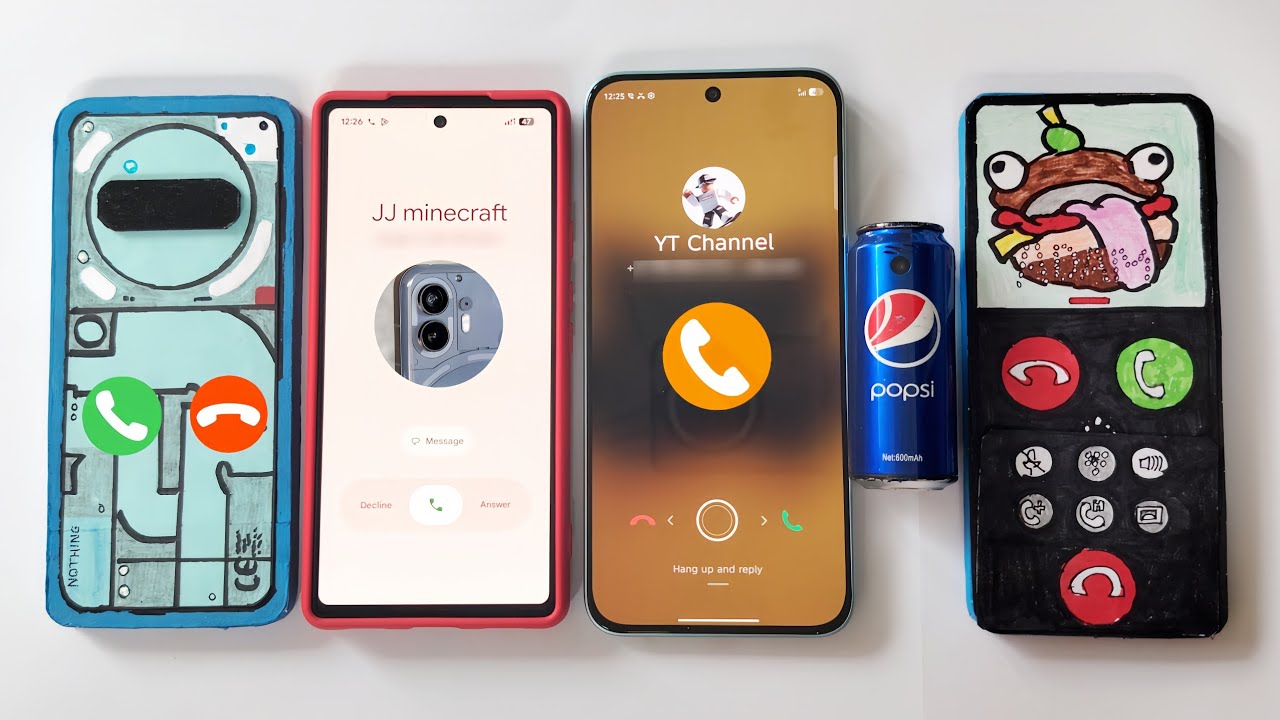 Nothing phone 3a/infinix Hot 60 pro/Google Pixel 6 incomingcall+Mini pepsi phone outgoingcall