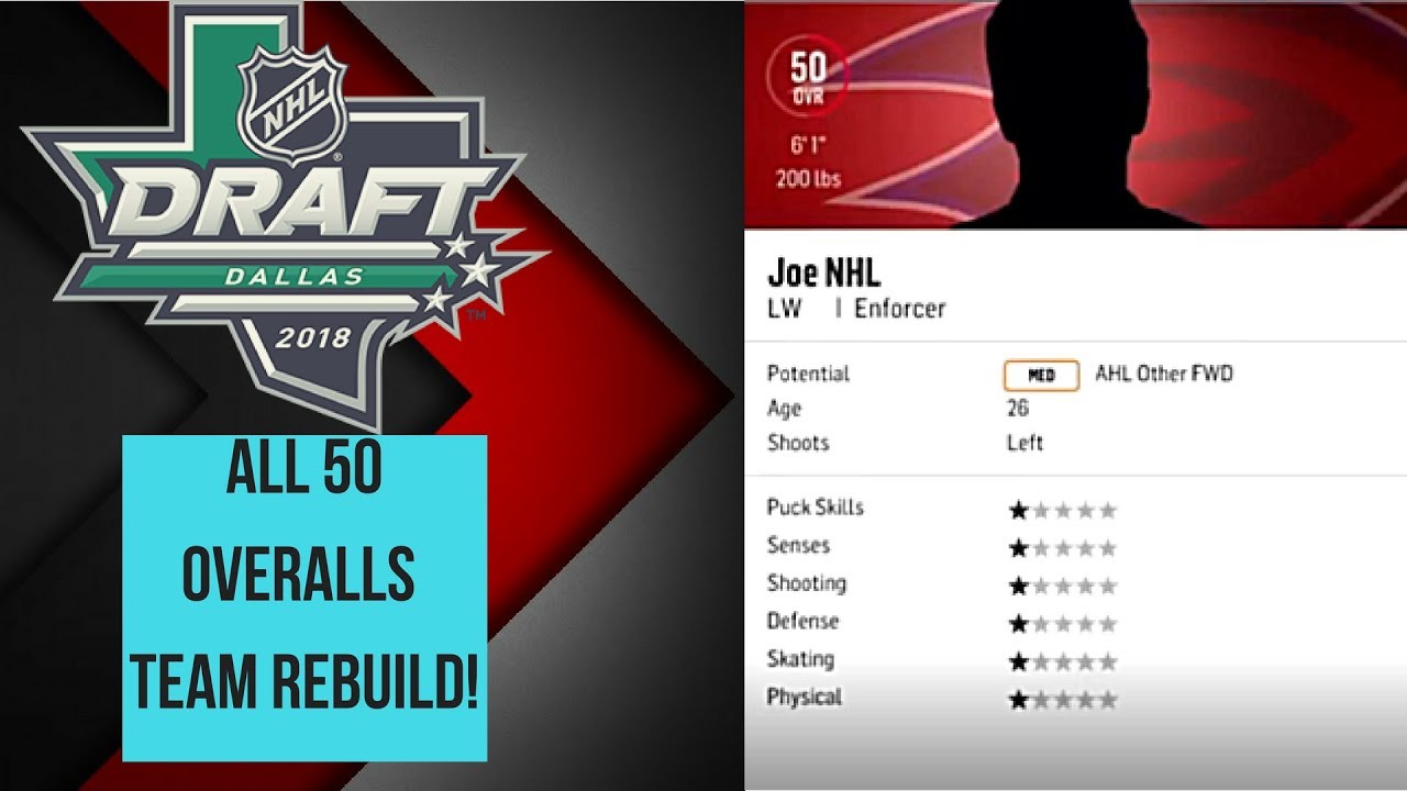 50 OVERALL TEAM REBUILD | NHL 18