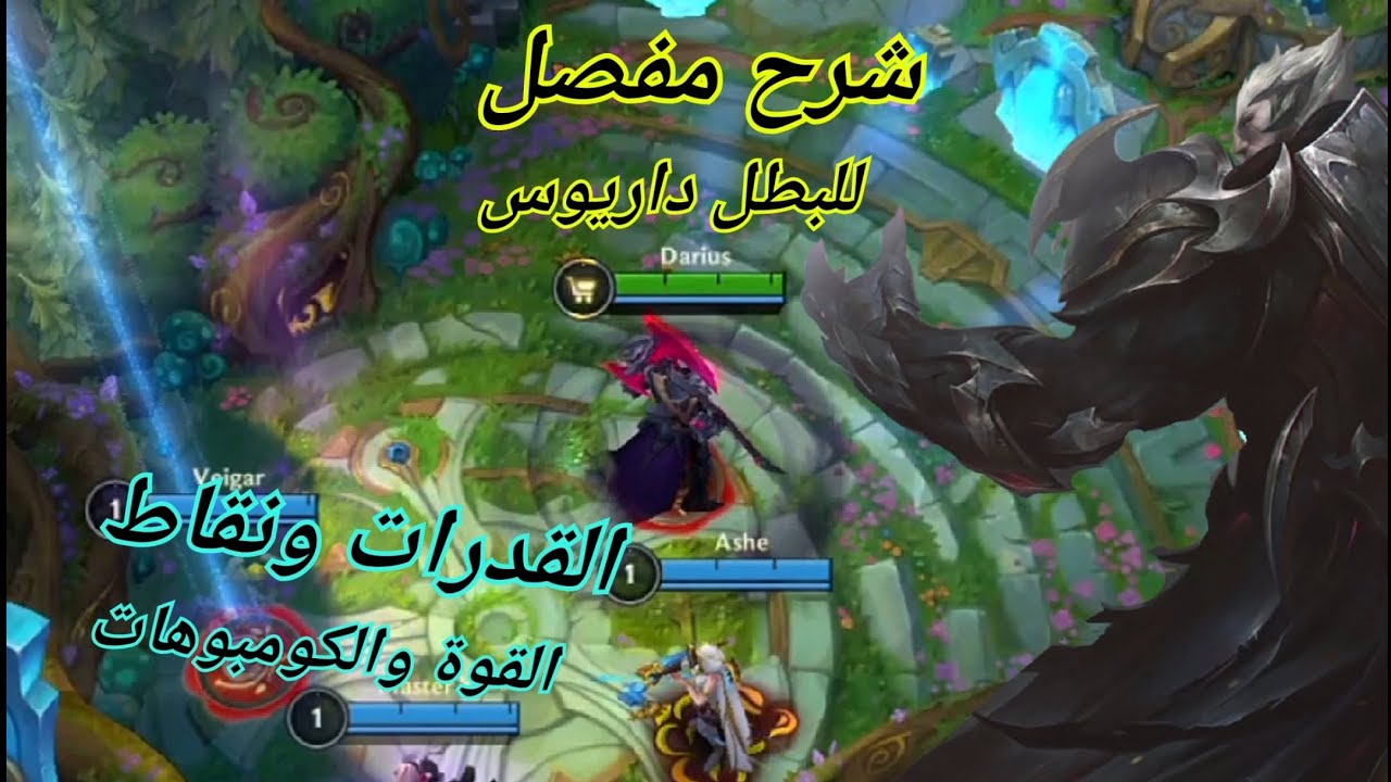 البطل داريوس شرح كامل وكشف كل الأسرار بسهولة وكيف تلعب وتستخدم الكومبوهاتleague of legends wild rift