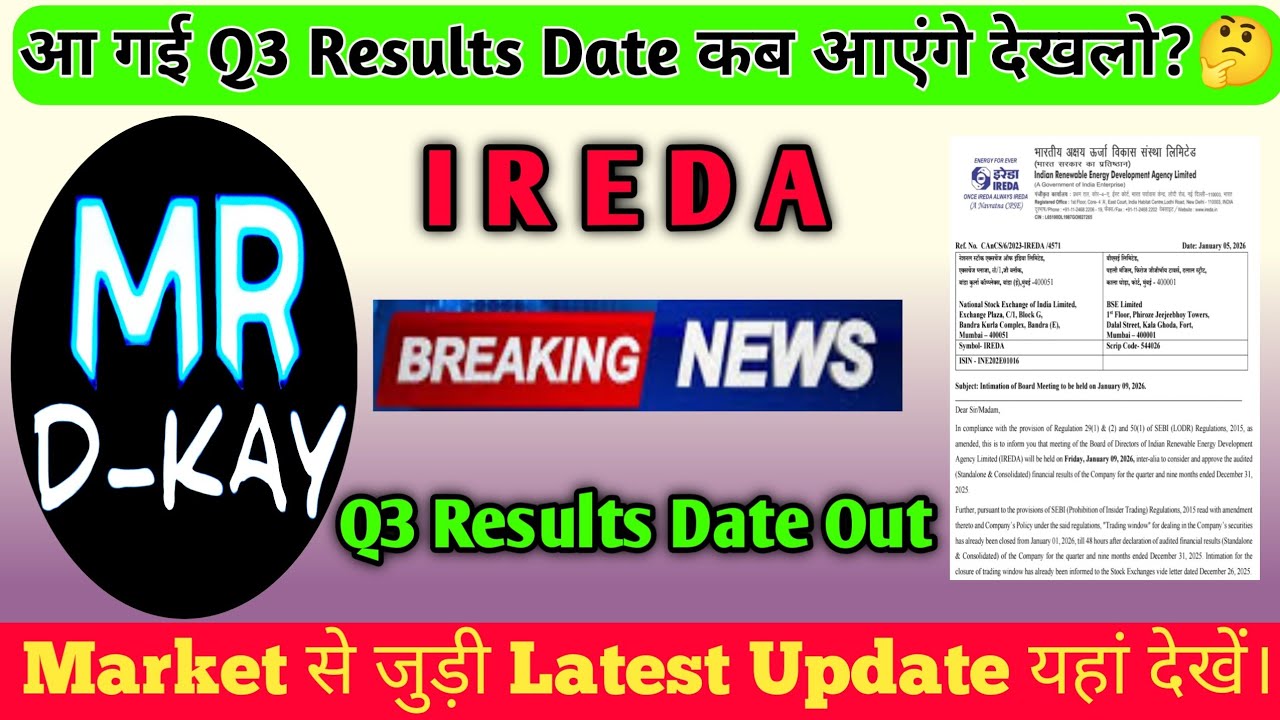 ireda share latest news🔥indian renewable energy share latest news | IREDA share latest news today