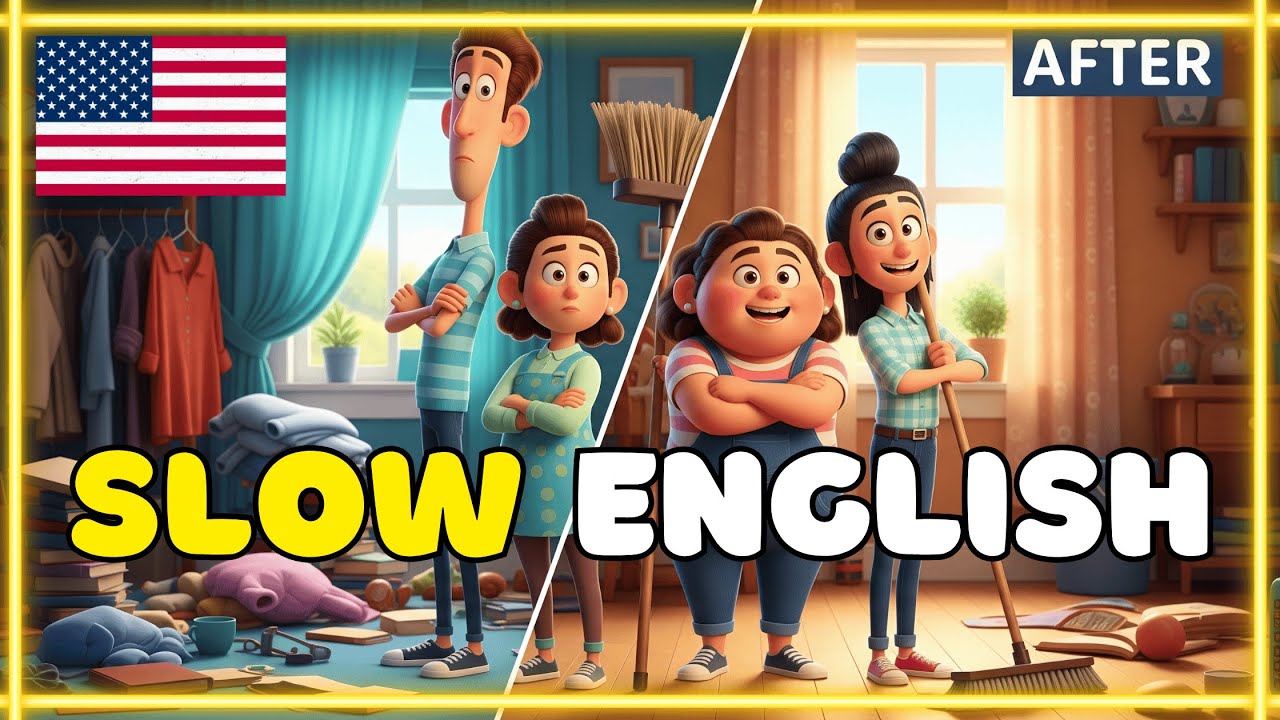 Slow English Conversation For Beginners (A1 & A2) | A Conversation About Chores