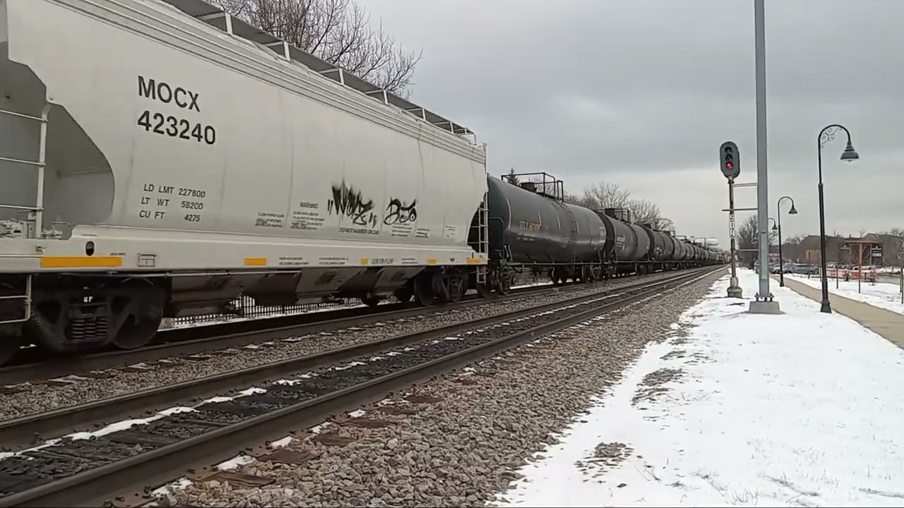 Action at Glenview, IL. CPKC 2-247 & Amtrak Borealis Train #1333.