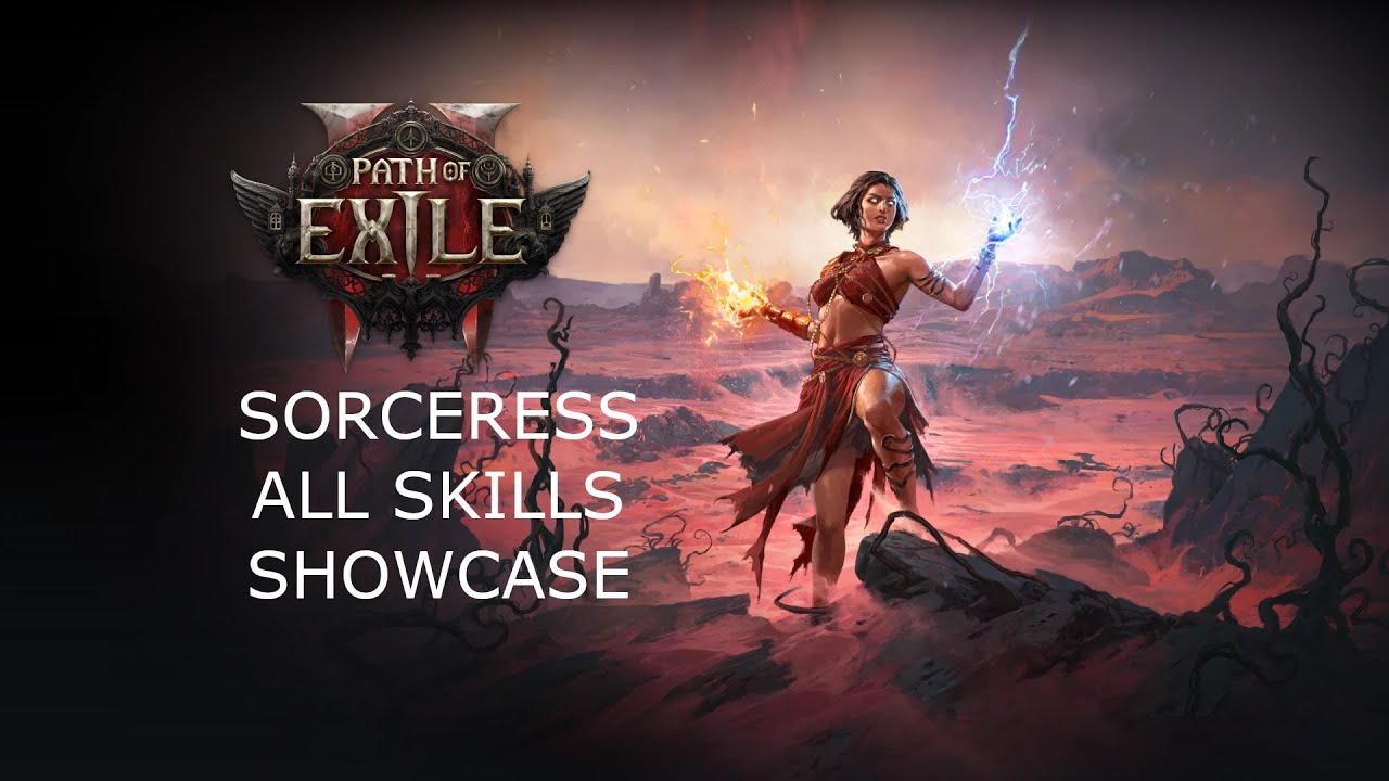 Path of Exile 2 Sorceress All Skills Showcase