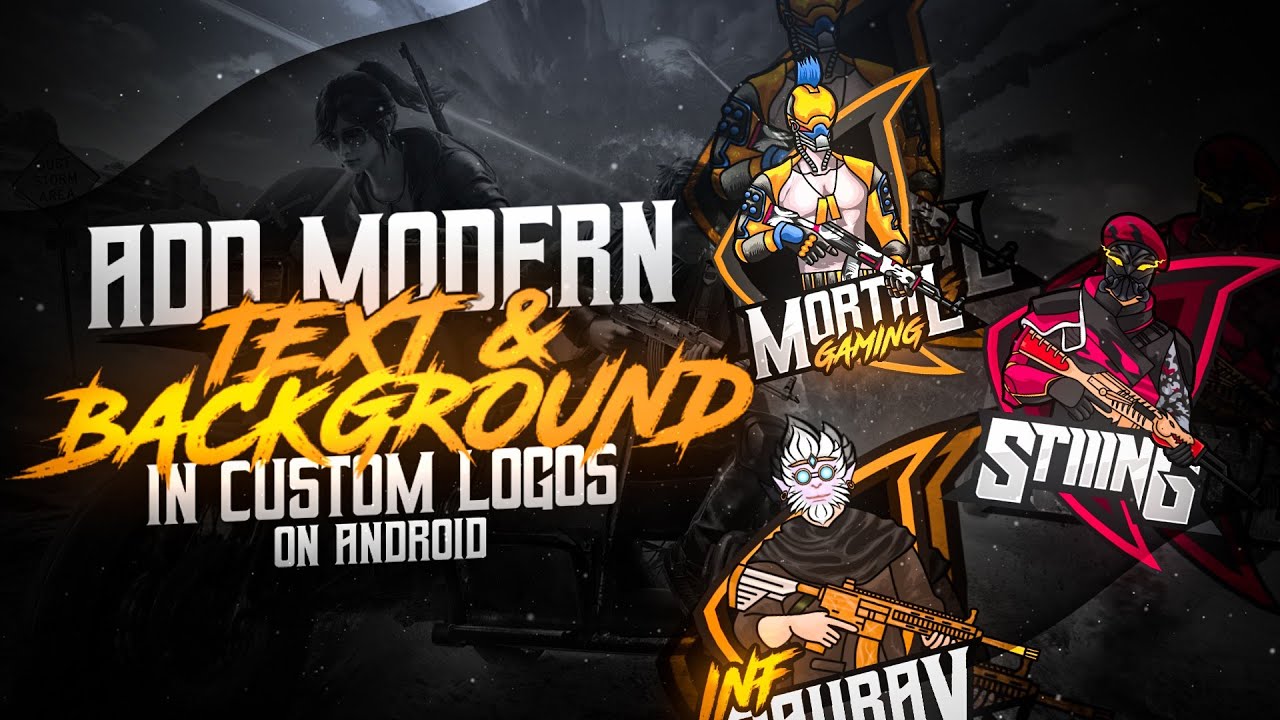 Add modern text and background on your custom PUBG logos on android | Pscc