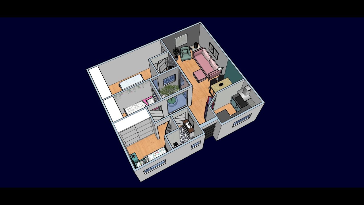 CASA 8x7/ 3 HABITACIONES/ 2 BAÑOS/ PATIO INTERIOR