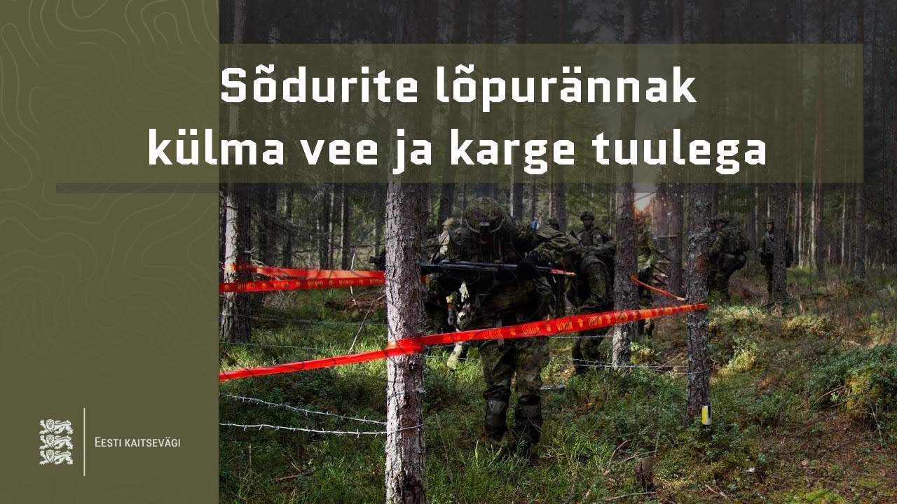 Sõdurite lõpurännak külma vee ja karge tuulega