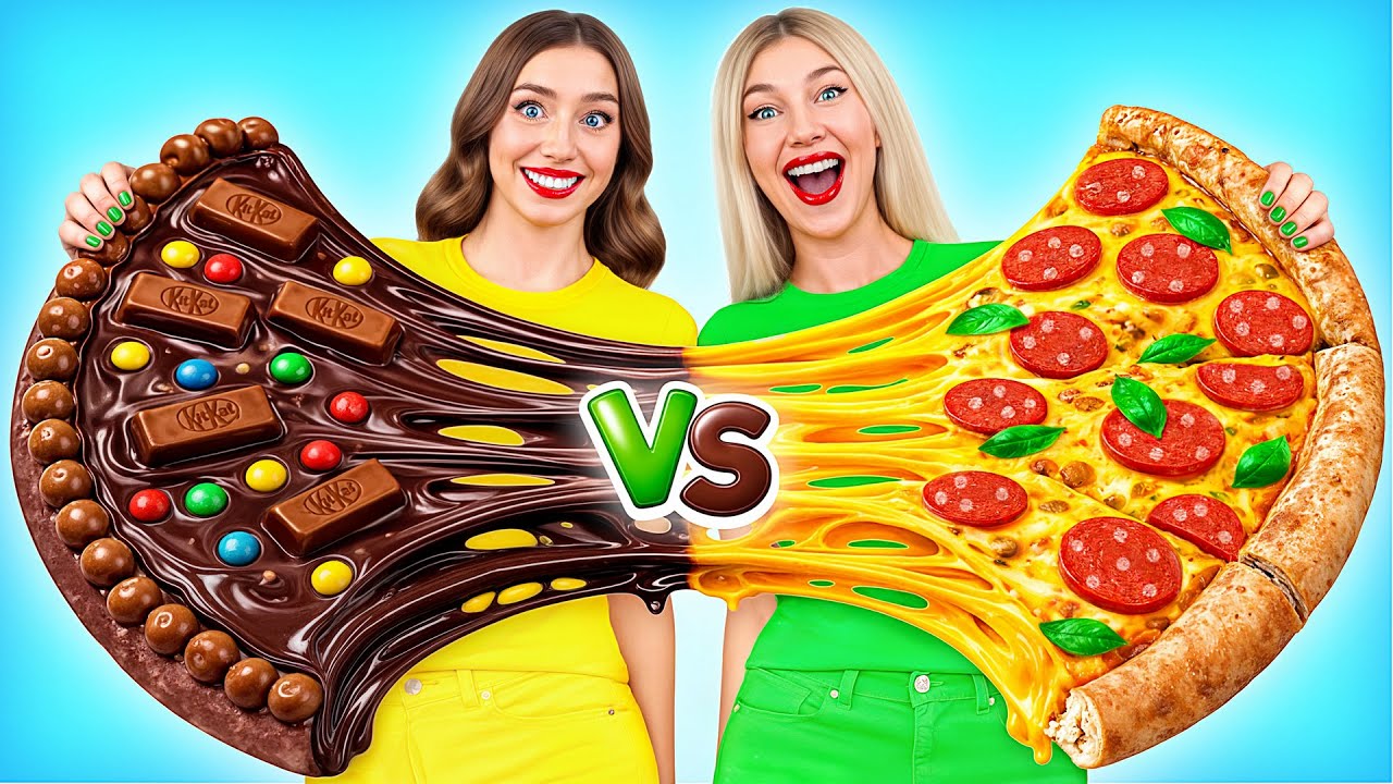 Wyzwanie: Czekolada Kontra Prawdziwe Jedzenie | Zabawna Bitwa Kuchenna od Multi DO Challenge