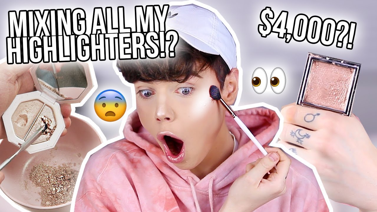 I MIXED $4,000 WORTH OF HIGHLIGHTERS?! (i can't believe i did this) | Thomas Halbert