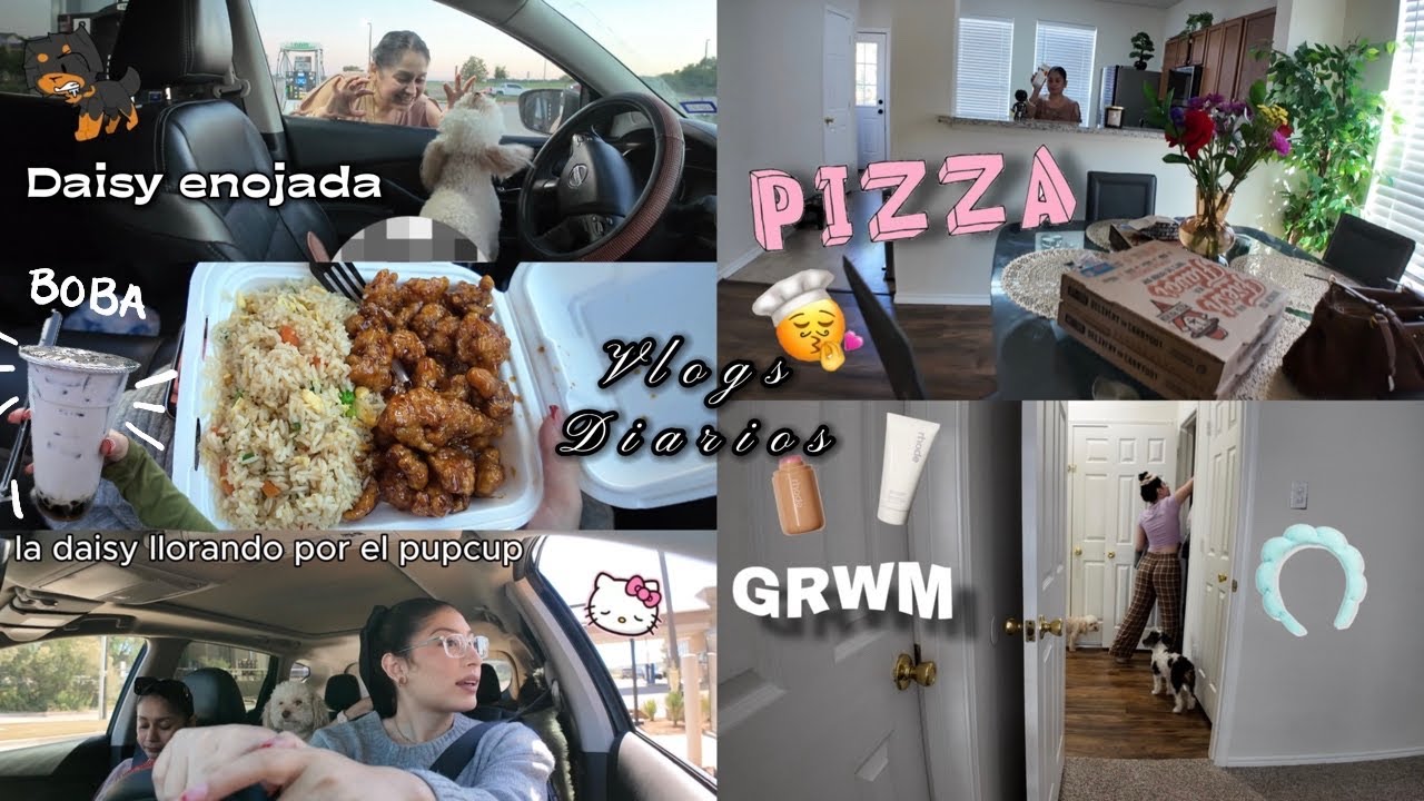 GRWM🌟| compré 🍕 para los niños| Daisy estuvo enojada todo el día por el pupcup😬| 🐼 express y boba🧋🍂