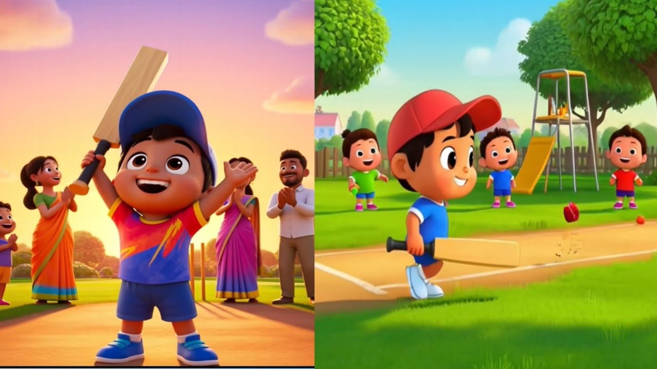 छोटा बेटा क्रिकेट खेलने चला #story #kids #cartoon 