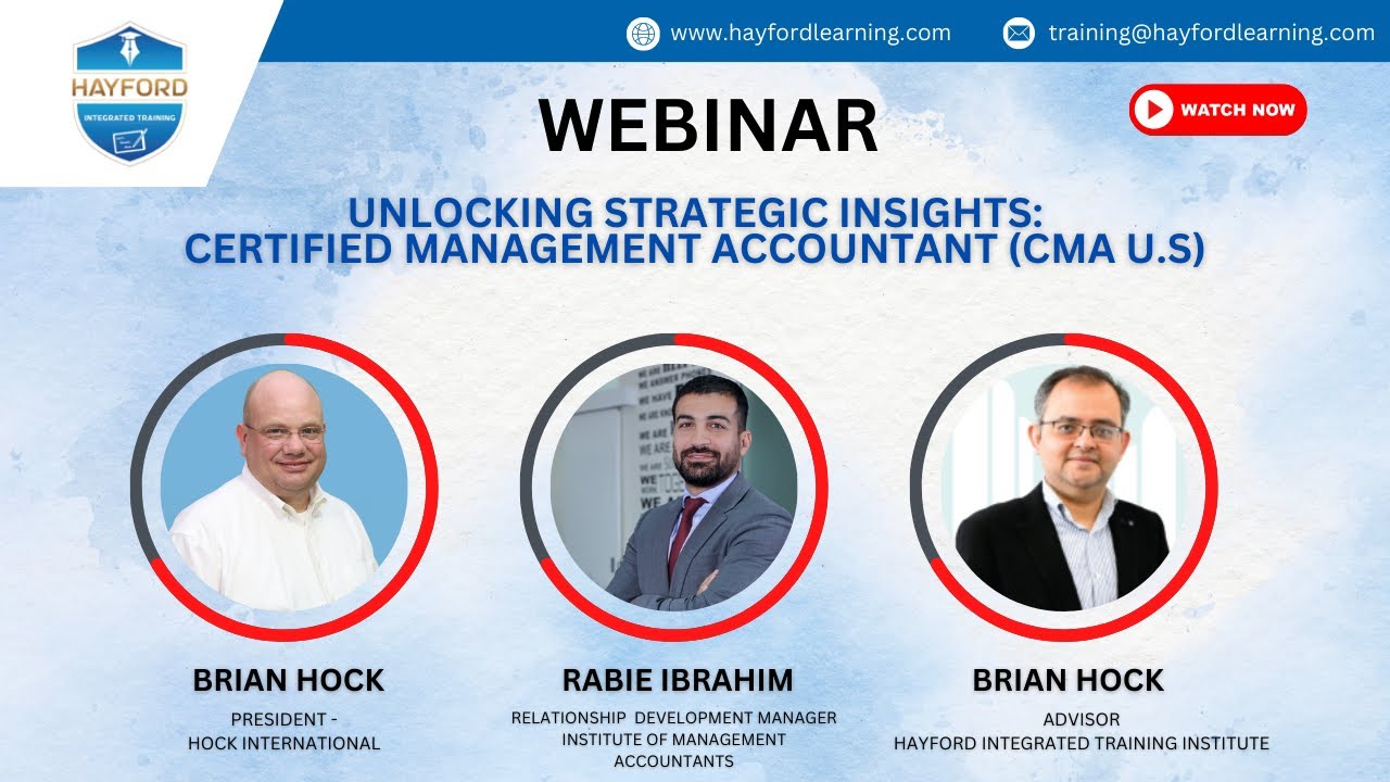 Insights in Certified Management Accountancy (CMA US) Webinar