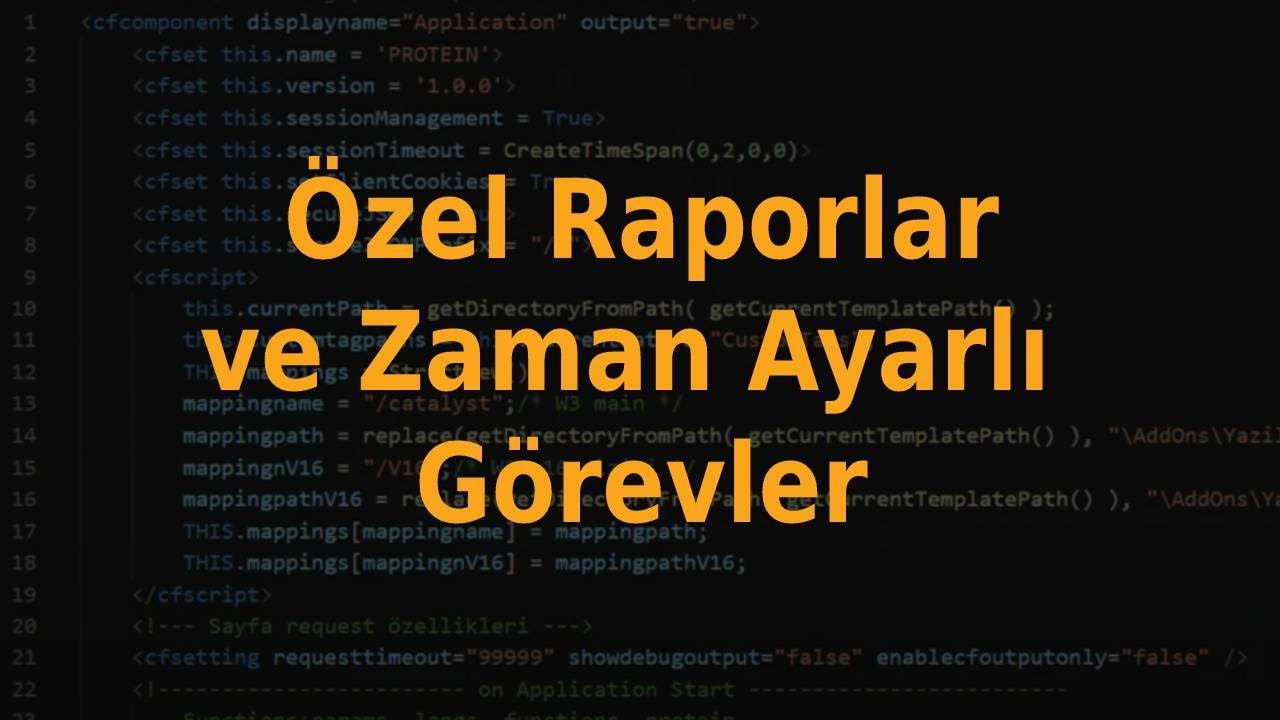 Özel Raporlar ve Zaman Ayarlı Görevler / 24