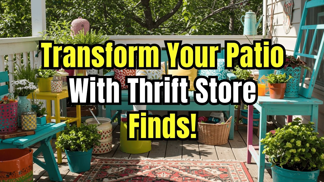 Transform Your Patio or Terrace With Thrift Store Finds! Budget-Friendly DIY Upcycle Garden ideas