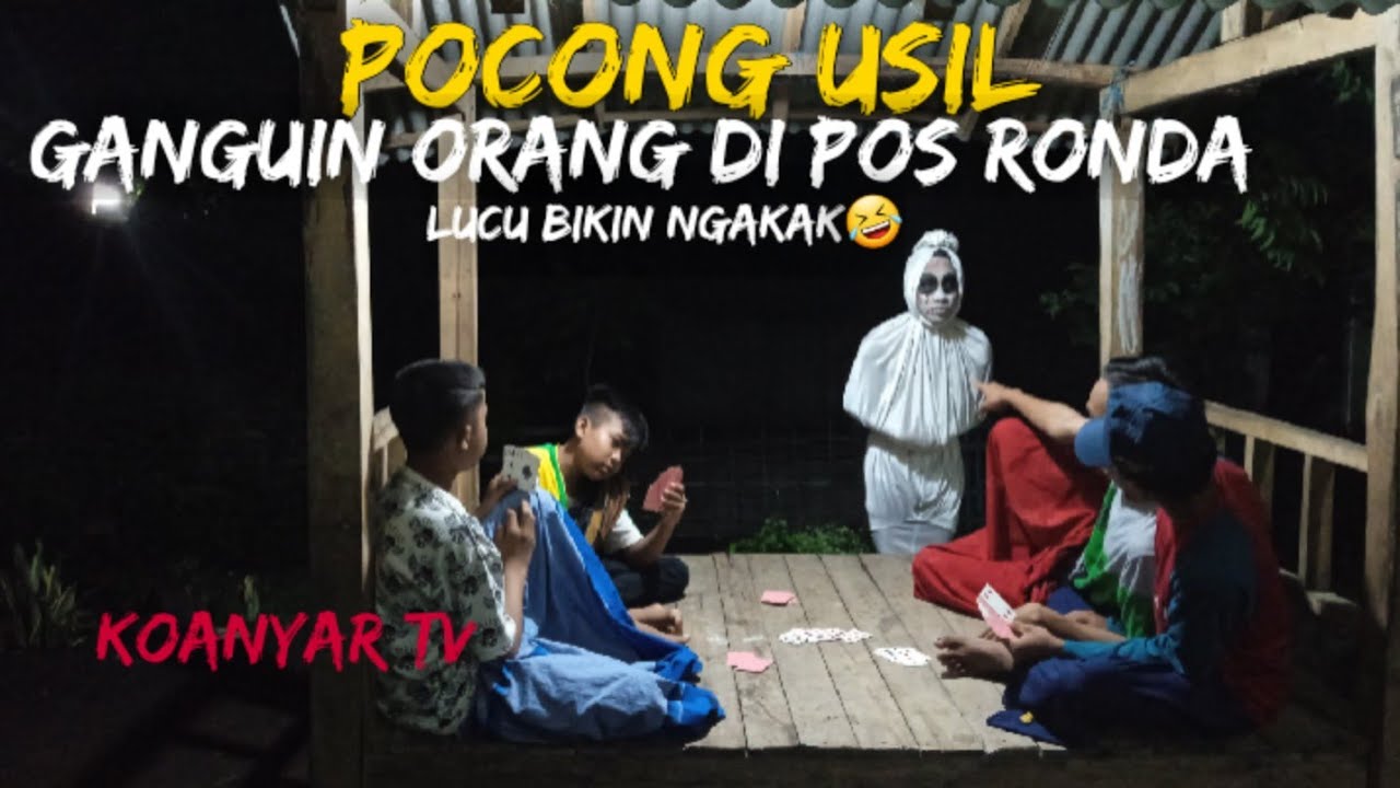 Prank pocong||pocong usil ganguin orang di pos ronda!lucu bikin ngakak😂#prankpoconglucu #komedi