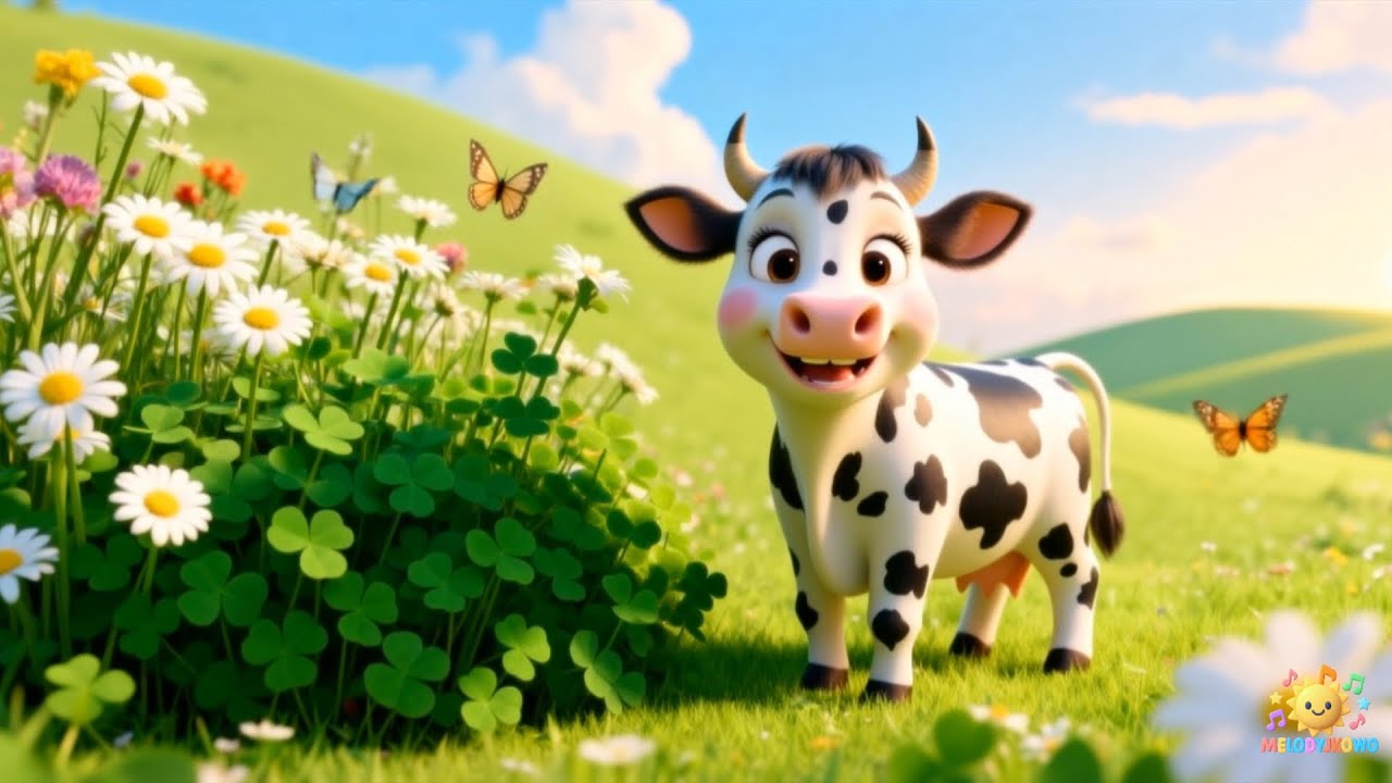 Wesoła Kr&oacute;wka na Łące 🌼🐮 | Piosenki dla Dzieci🦋🎶