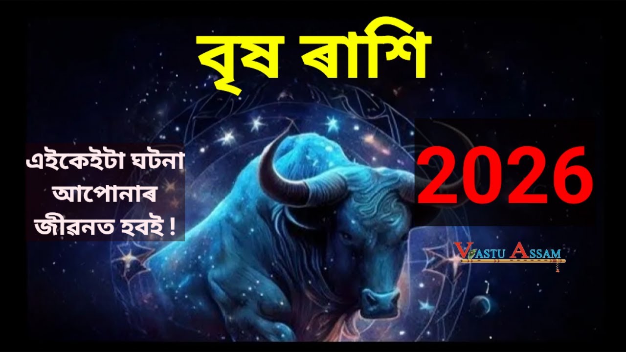 বৃষ ৰাশি 2026 ।। Brishav Rashi 2026 ।। Taurus 2026।। এইকেইটা ঘটনা আপোনাৰ জীৱনত হবই ! Vastu Assam।।