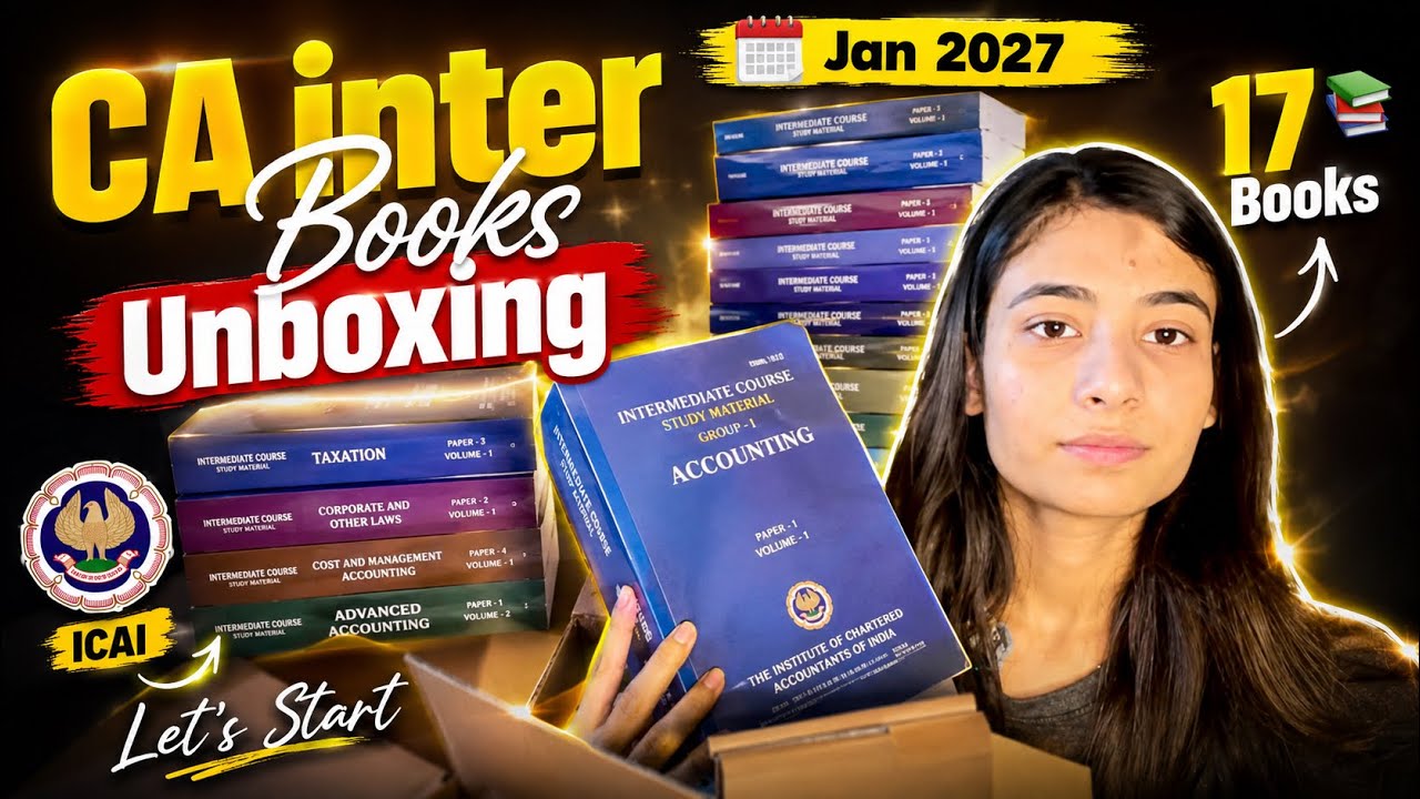 CA Inter Books Unboxing | Group 1 + Group 2 | 17 Books Arrived!