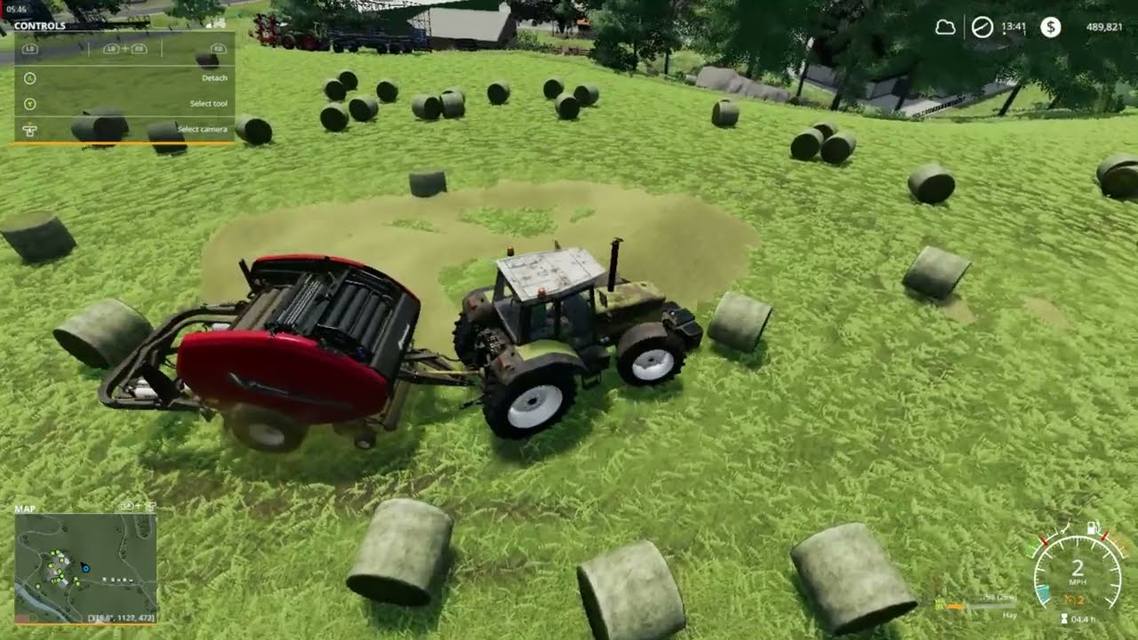 ASMR - Baling Hay - FS19 - Erlengrat - Alpine DLC - H&uuml;rlimann - Vicon -Kvernland - Mods