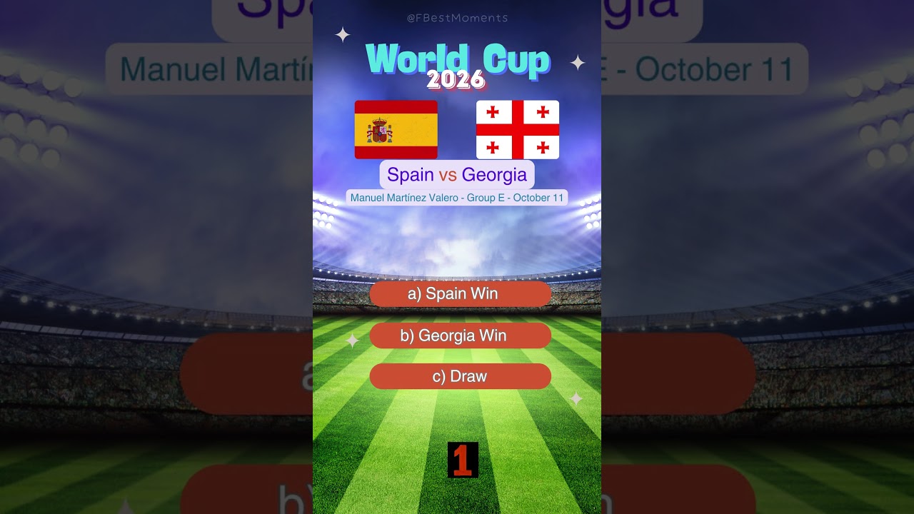 Spain vs Georgia World Cup 2026 Qualifiers Prediction | Who Will Win?  