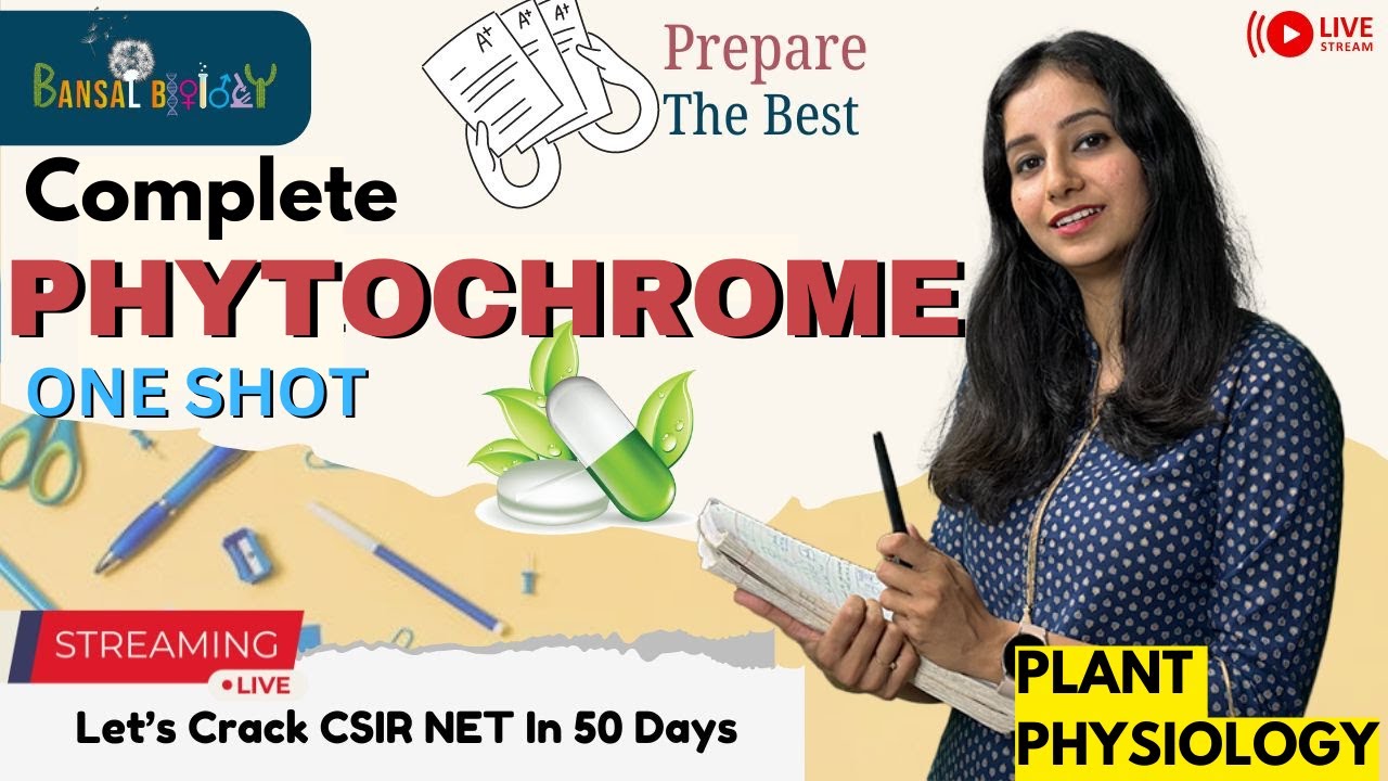Complete PHYTOCHROME in One Video I CSIR NET JUNE 2024 I Plant Physiology - One Shot Video