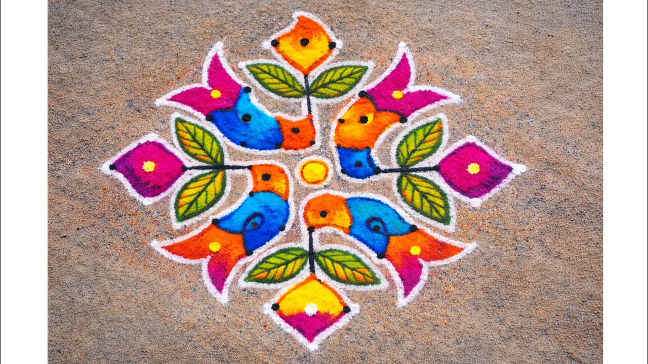 Ugadhi special rangoli🌷|easy ugadhi muggulu🌷|pandaga muggulu|easy rangoli|simple rangoli|🌹🌹🌹🌹