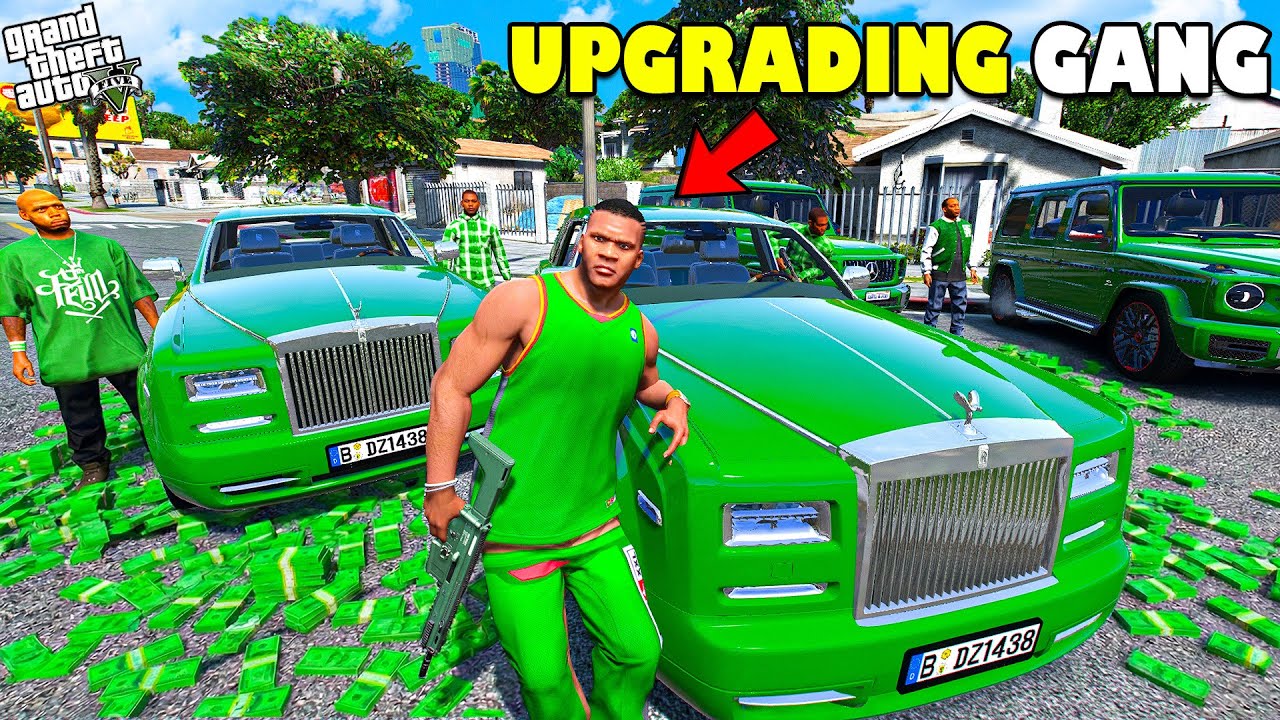 Franklin Upgrades the Green Gang into the MOST DANGEROUS Gang in GTA 5! | SHINCHAN and CHOP
