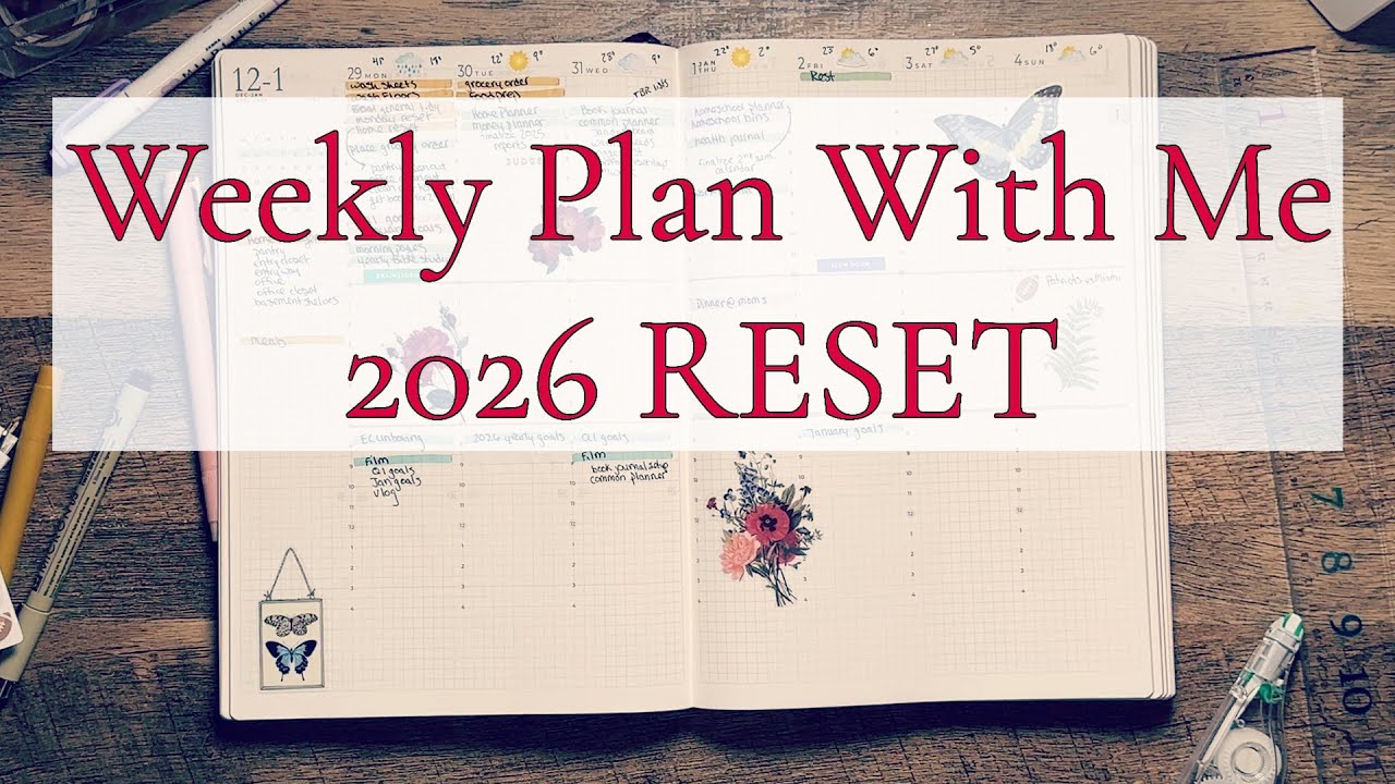 Еженедельное планирование со мной || Ежегодная перезагрузка || Ежедневник Common Planner формата ...