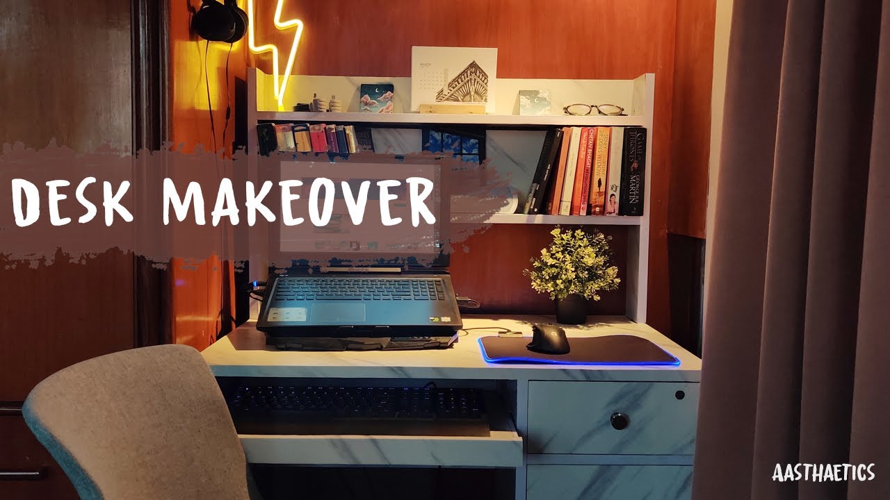 Extreme desk makeover | Home office / Gaming Setup Makeover | Aasthaetics