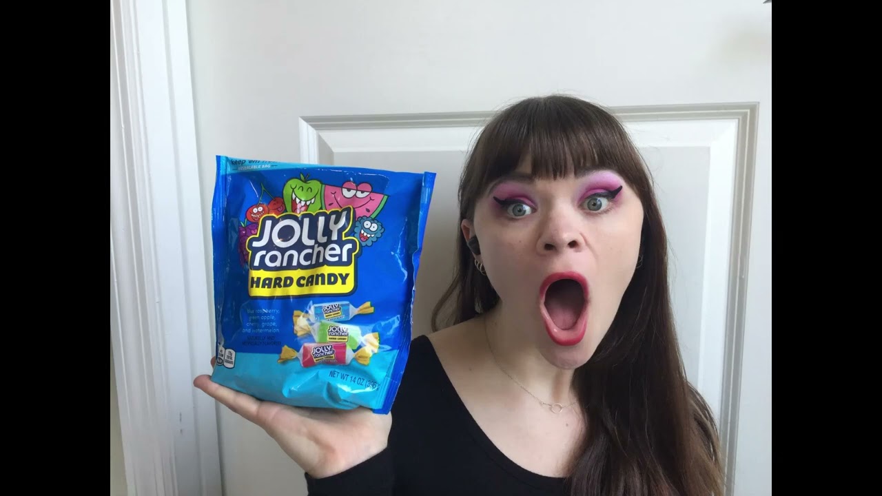 ASMR AUDIO JOLLY RANCHERS pt 1 Watermelon Cherry satisfying sunny sounds mouth slurp sweet taste