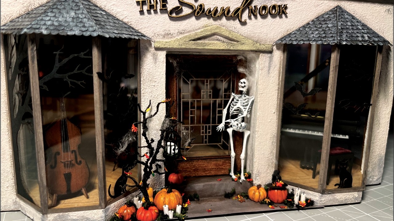 DIY Tiny Skeletons & Spooky Details - Halloween at the Miniature Music Shop