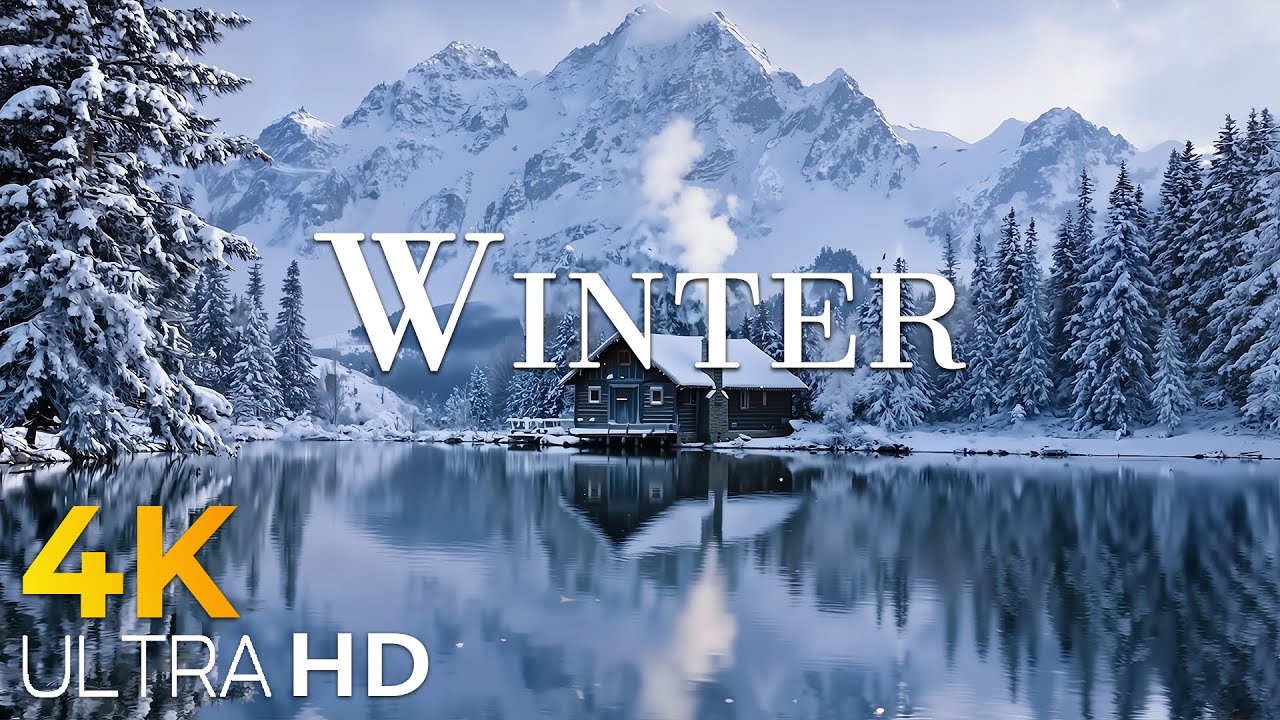 Winter 4K ❄️ Peaceful Snowy Landscapes & Relaxing Cinematic Nature Film UHD