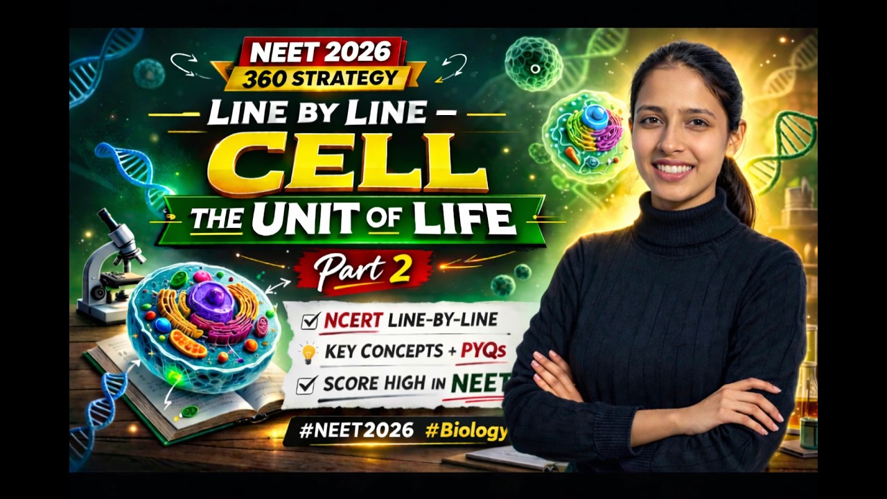 Cell: The Unit of Life (Part 2) 🔬 | All Cell Organelles NCERT Line by Line | NEET 2026#neet2026