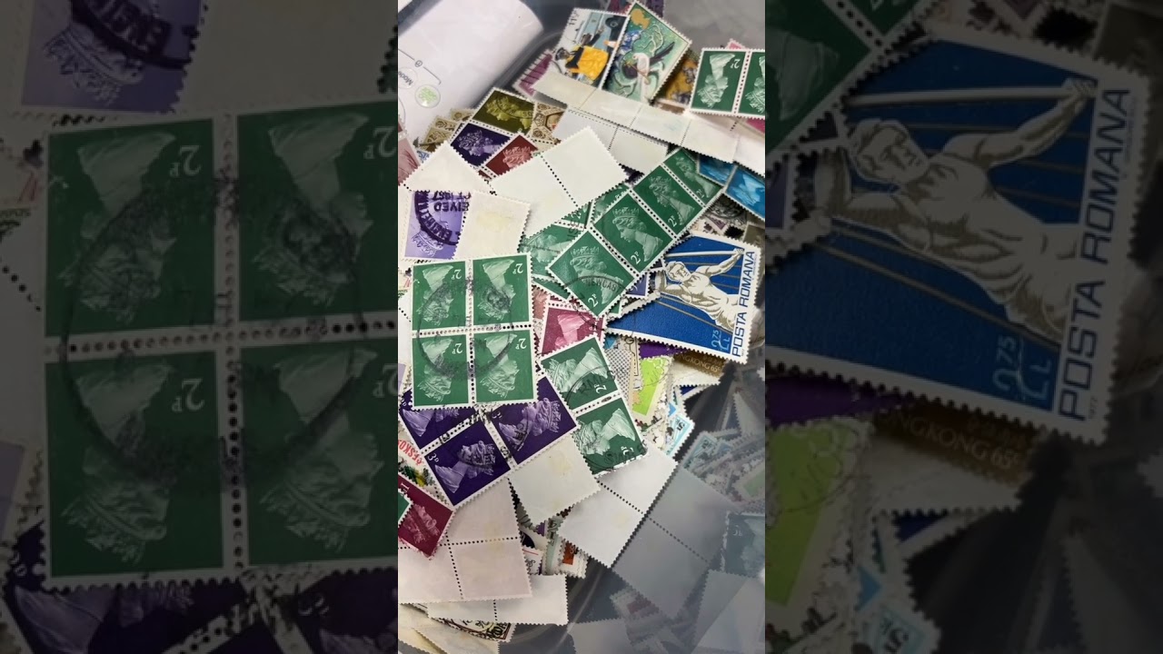 Picking through thousands of stamps to find some for the project. Part 5