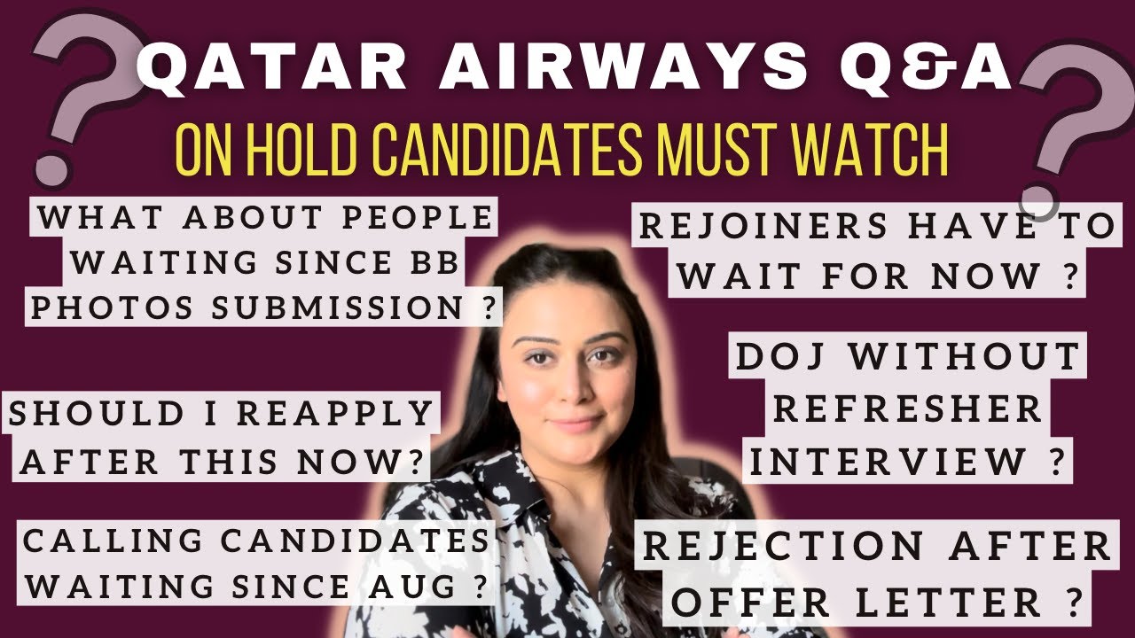 Qatar Airways Cabin crew candidates Questions and Answers | Rejoiners| On hold Candidates must watch