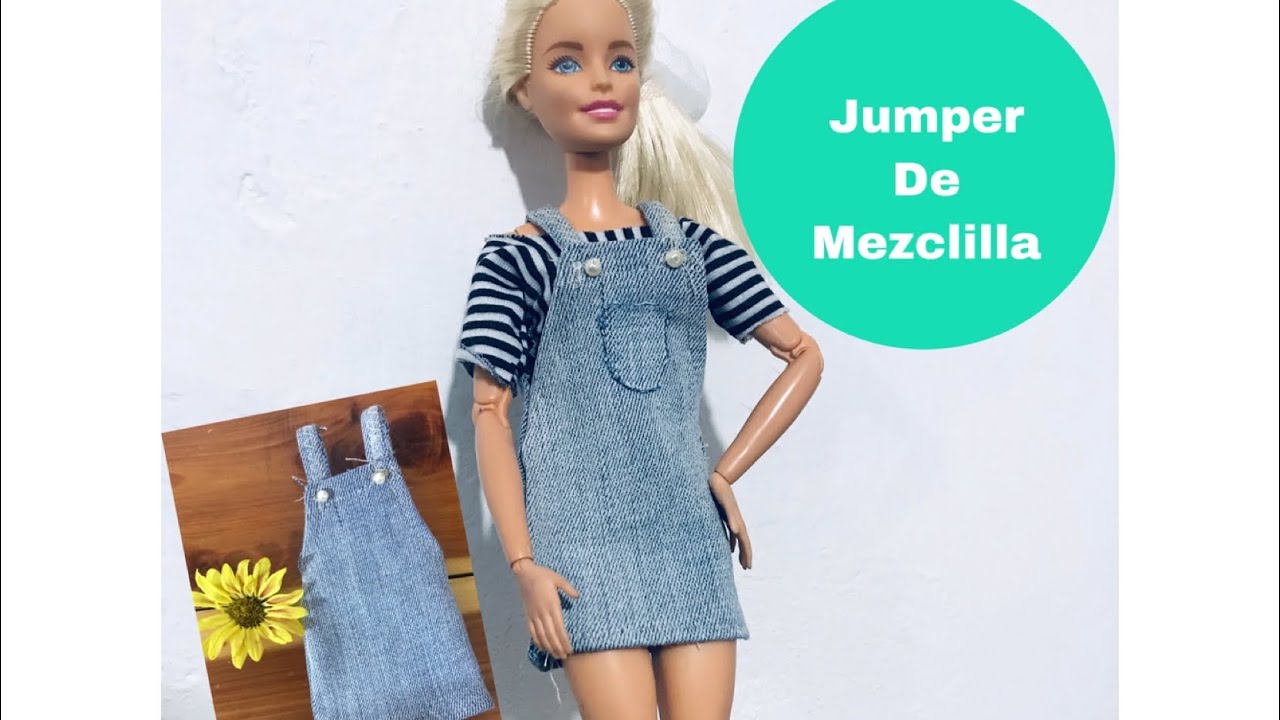DIY overol  de mezclilla para barbie