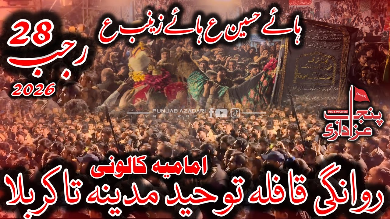 28 Rajab 2026 | Baramdagi Markazi Qafila Hussaini Zuljanah O Mehmil  | Husnain Chowk Imamia Colony