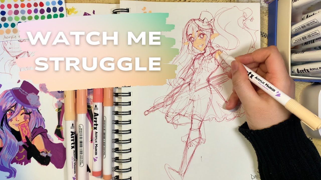 Paint with me Ft Arrtx Acryilc Markers!