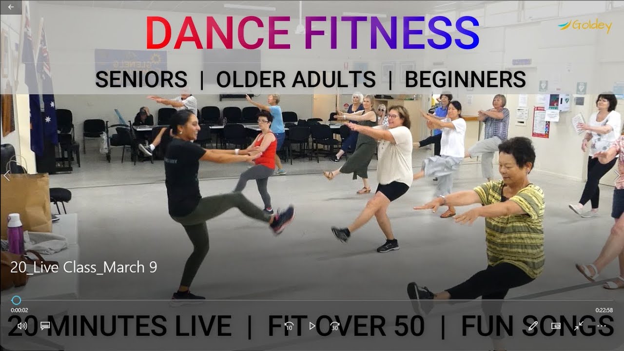 DANCE FITNESS FOR SENIORS, OLDER ADULTS, AND BEGINNERS | 20 MINUTES LIVE | EASY STEPS AND FUN SONGS