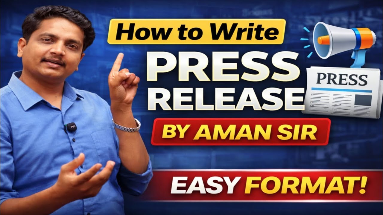 Press release Writing|KVS PRT 2026 Tier-2|English Writing Descriptive|Fixed Lines &Format|By Aman