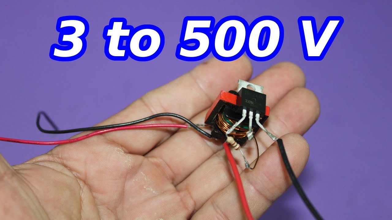Miniature Voltage Booster. 3 to 500 V
